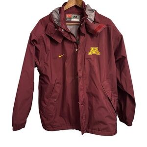 Minnesota Gophers Nike Team Rain Jacket Windbreaker Men’s Medium Swoosh Logo